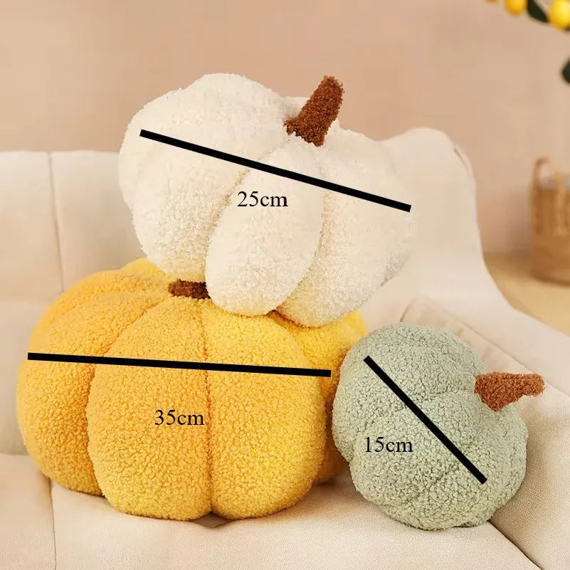 Pompoen Kussen 23 tot 40 cm | Pluche Pompoen in 7 Kleuren De Knuffel