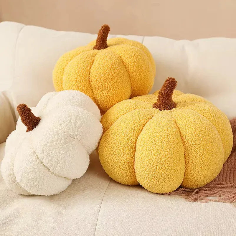 Pompoen Kussen 23 tot 40 cm | Pluche Pompoen in 7 Kleuren De Knuffel