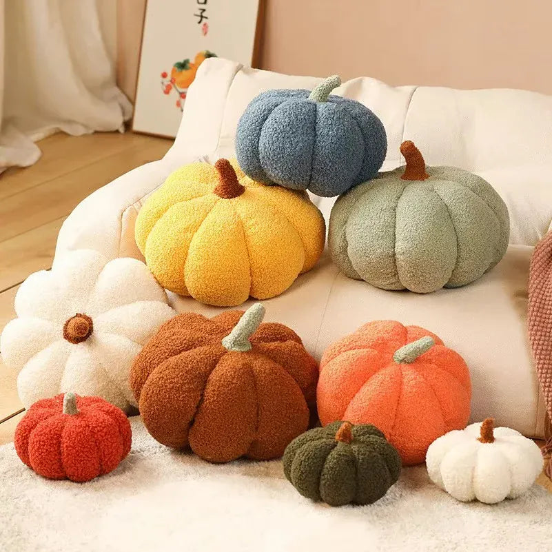Pompoen Kussen 23 tot 40 cm | Pluche Pompoen in 7 Kleuren De Knuffel