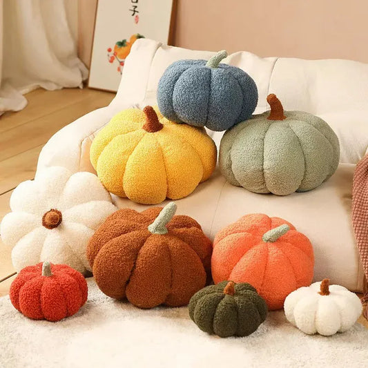 Pompoen Kussen 23 tot 40 cm | Pluche Pompoen in 7 Kleuren De Knuffel