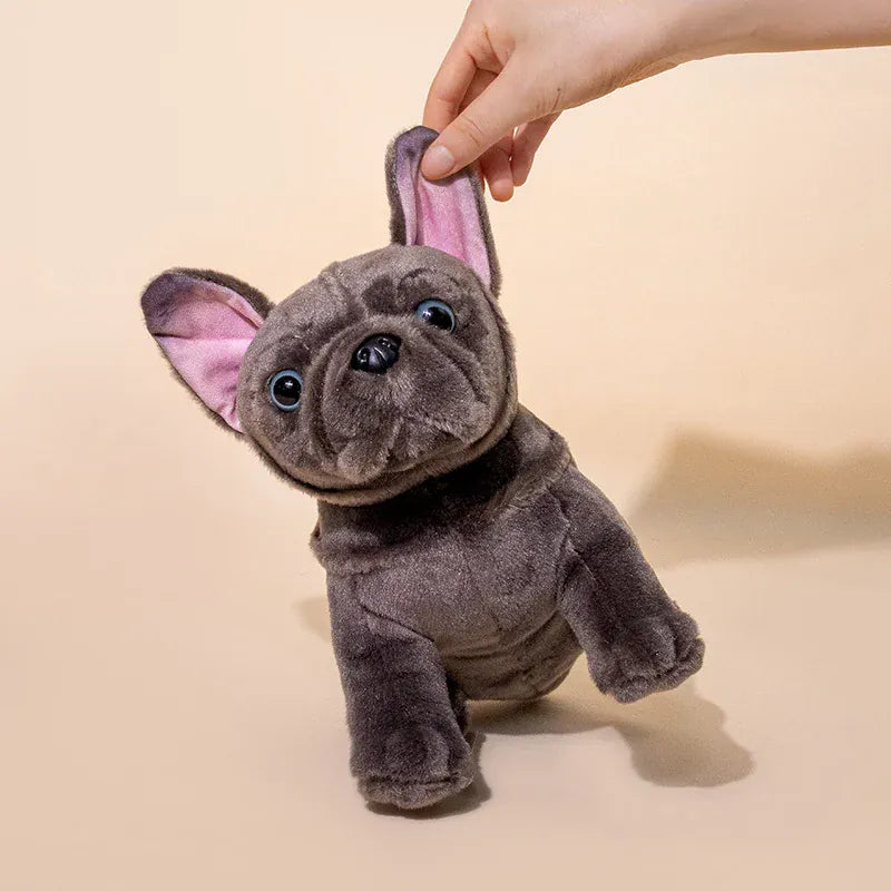 Puppy Knuffel 22 cm | Border Collie, Franse Bulldog of Chihuahua De Knuffel Grijze bulldog