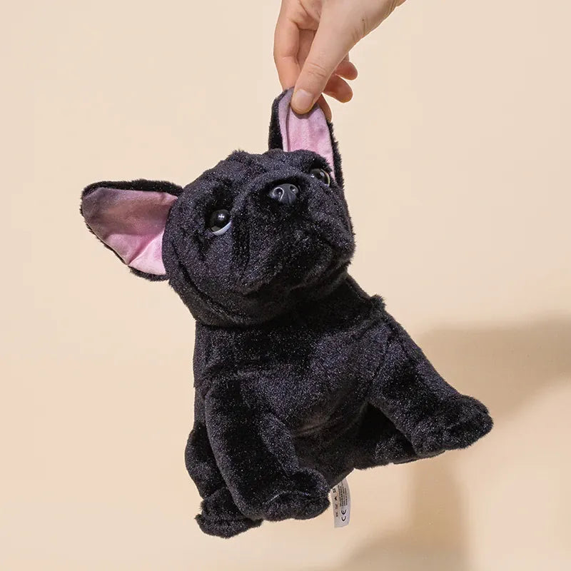 Puppy Knuffel 22 cm | Border Collie, Franse Bulldog of Chihuahua De Knuffel Zwarte bulldog