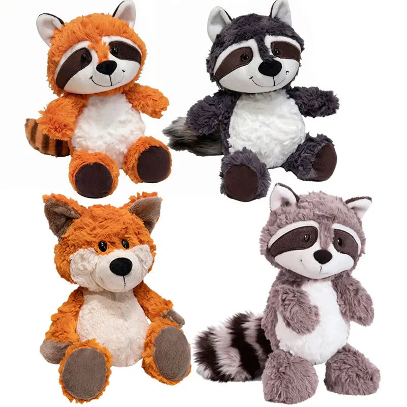 Raccoon Knuffel 25 tot 50 cm | Zachte Kawaii Raccoon in 4 Kleuren De Knuffel