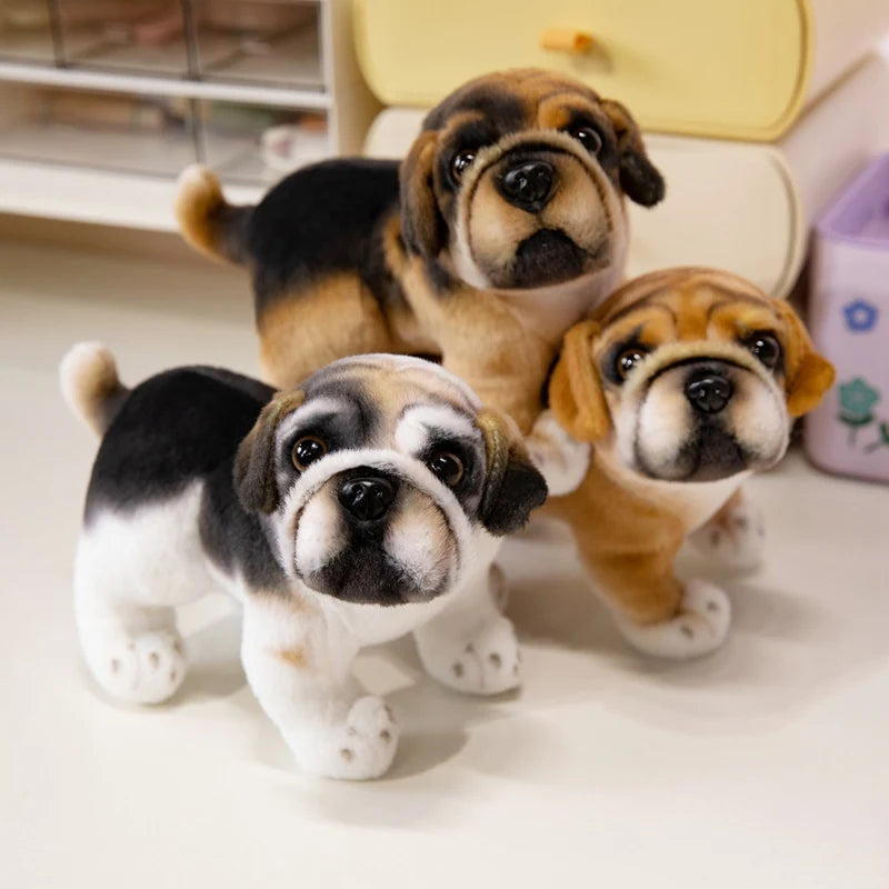 Realistische Mopshond of Bulldog Knuffel 22 cm | 7 Kleuren De Knuffel