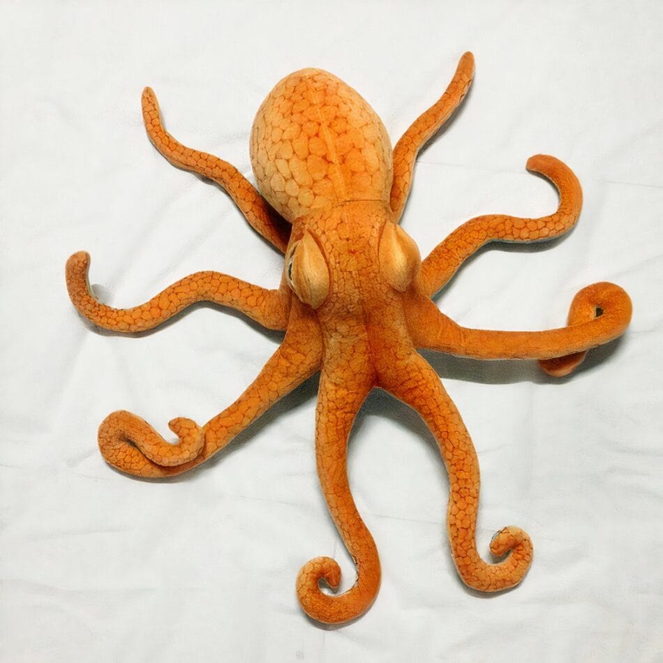 Realistische Octopus Knuffel met Zachte Textuur, Compacte Maat De Knuffel
