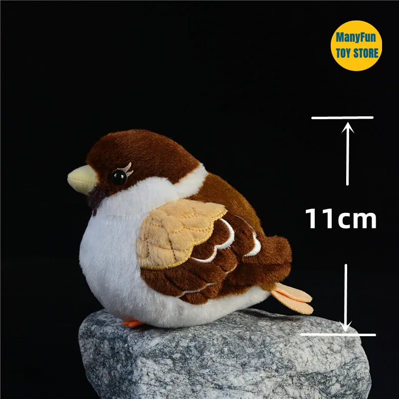 Realistische Vogeltjes Knuffel | Valkparkiet, Mees, Mus en Meer De Knuffel Model 4 met Wimpers
