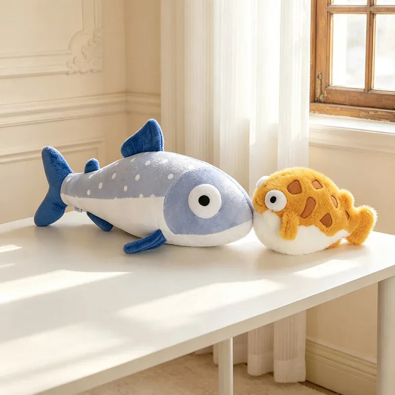 Realistische Zeevis Knuffel 23 cm | Kogelvis, Makreel en Meer De Knuffel