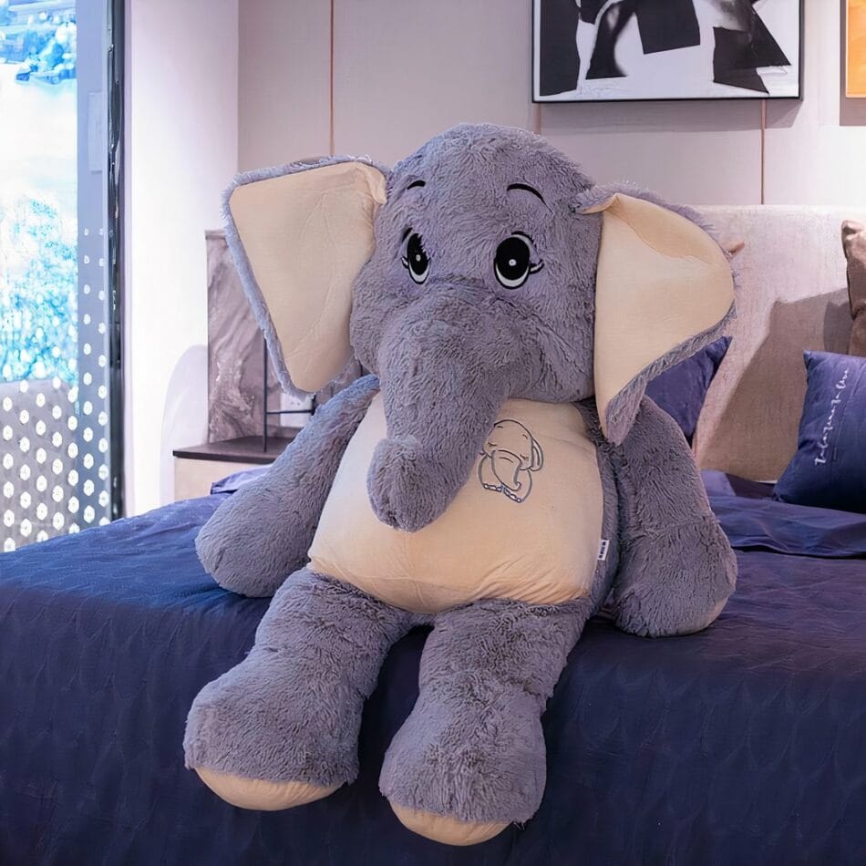 Reuzen Grijze Knuffel Olifant Voor Kinderen En Volwassenen De Knuffel