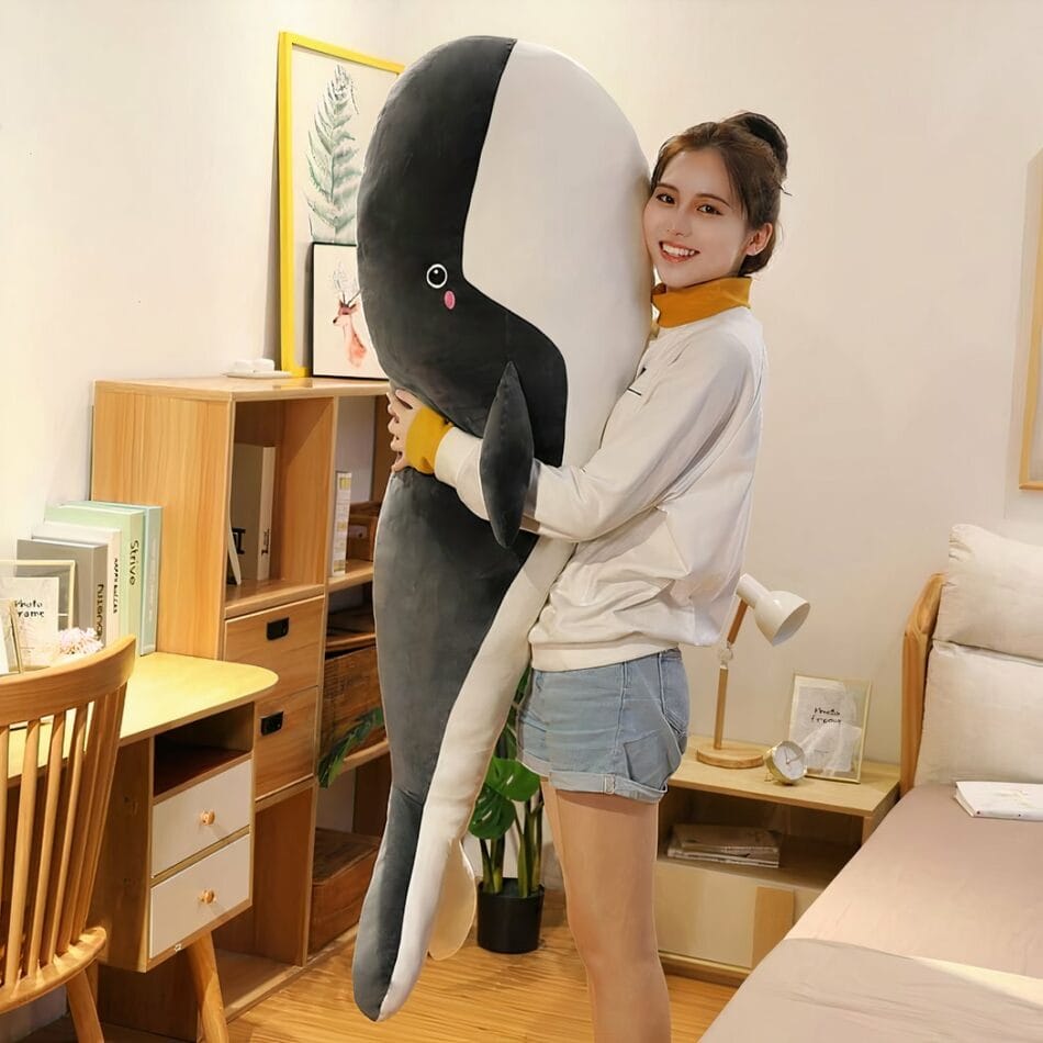 Reuzen Grijze Walvis Knuffel Ultra Zacht Speelgoed De Knuffel
