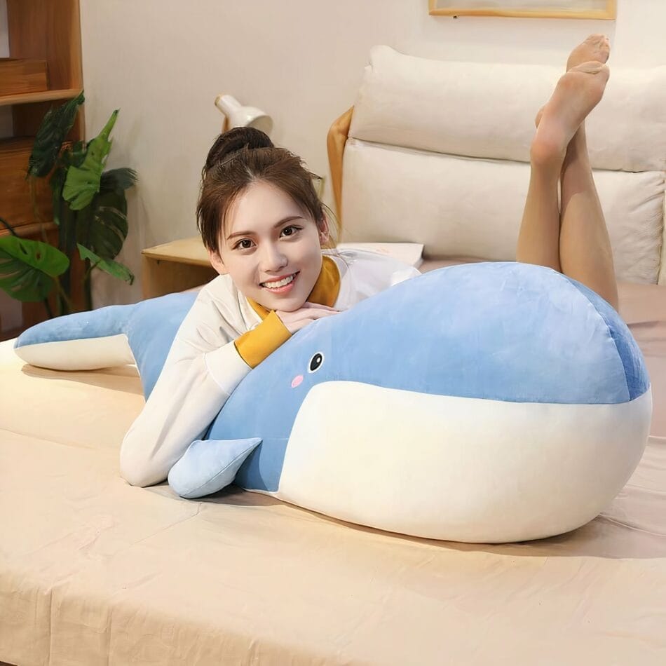 Reuzen Grijze Walvis Knuffel Ultra Zacht Speelgoed De Knuffel