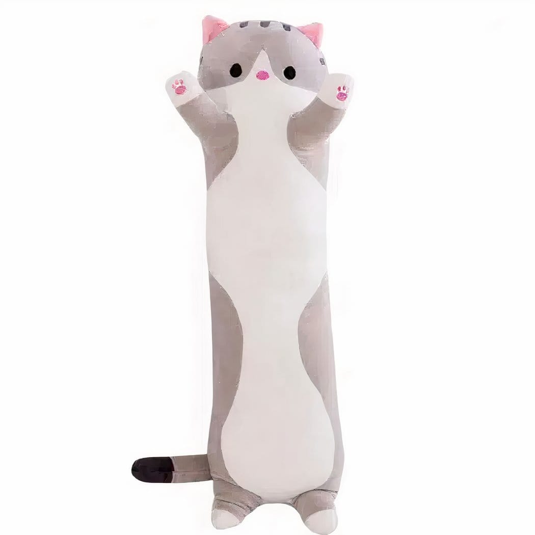 Reuzen Knuffel Kat Kussen Met Zachte Fluweel De Knuffel grijs / 130cm
