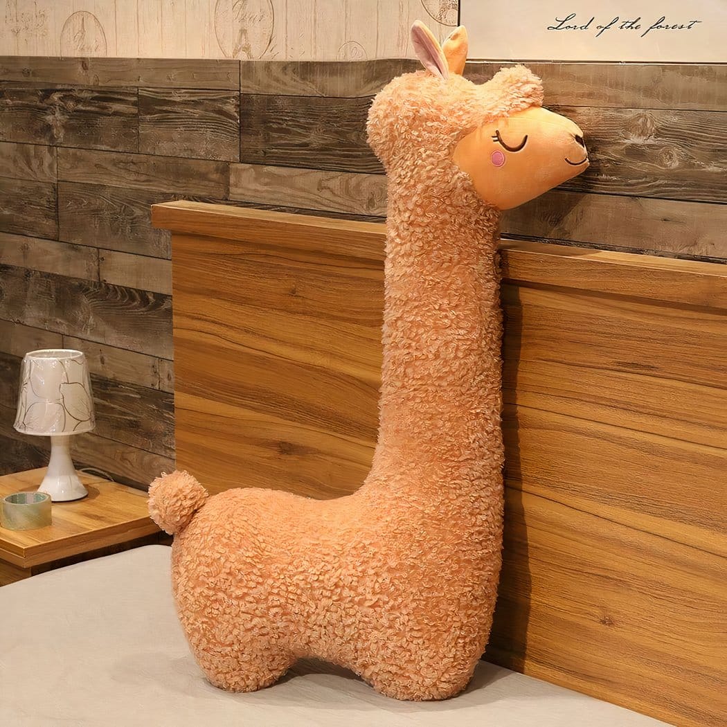 Reuzen Knuffel Lama Enorm Zacht Pluche Kussen en Speelmaatje De Knuffel 100cm / bruin
