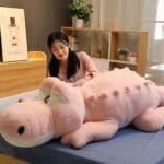 Reuzen Roze Knuffel Krokodil Zacht Knuffelkussen Voorleesplezier De Knuffel