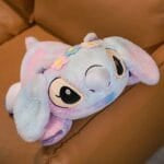 Reuzen Stitch Angel Knuffelpoef 100 cm Roze of Violet De Knuffel