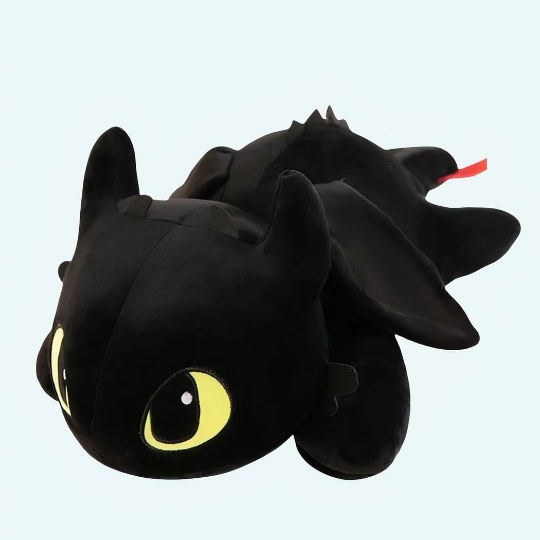Reuzenknuffel Draak Krokmou Of Furie Éclair XXL Knuffel De Knuffel 80cm / zwart