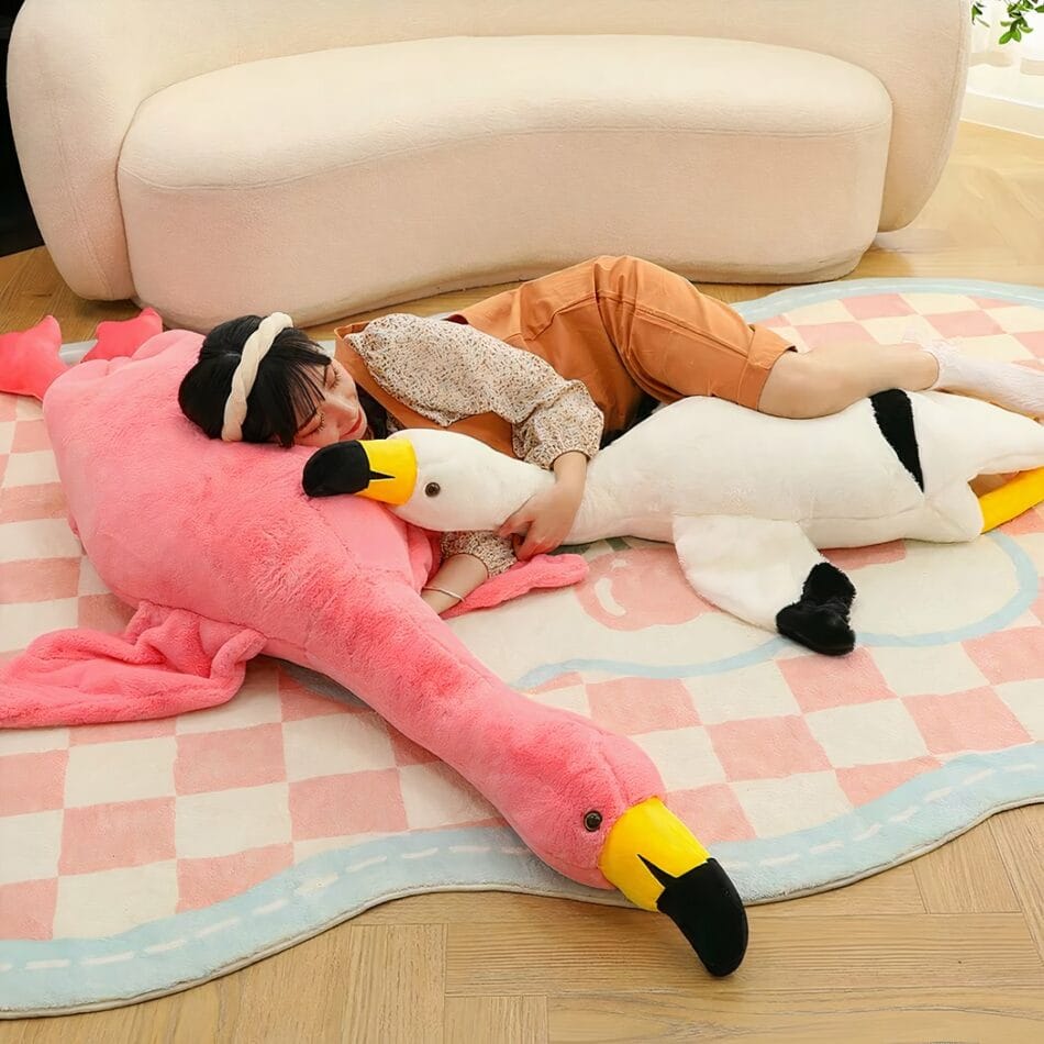 Reuzenknuffel Flamingo Roze of Wit 130 cm De Knuffel