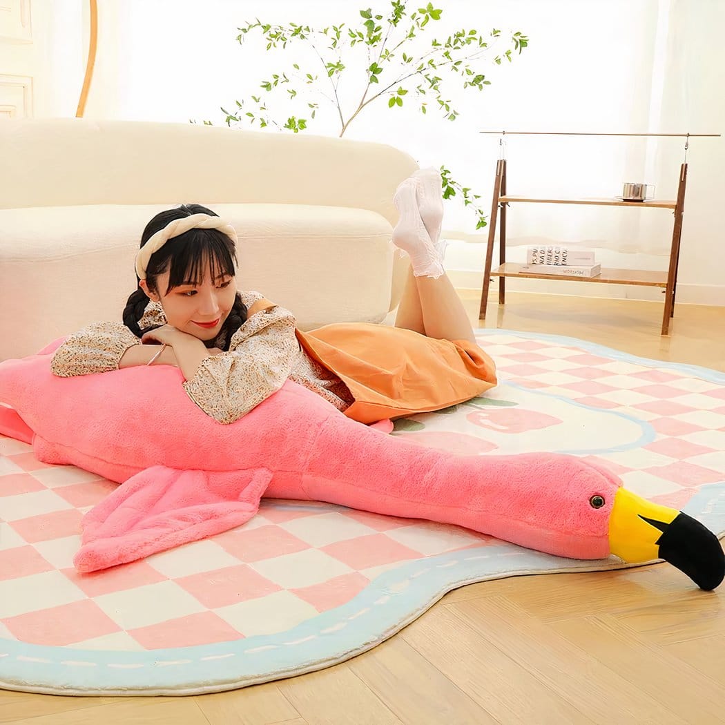 Reuzenknuffel Flamingo Roze of Wit 130 cm De Knuffel 190cm / roze