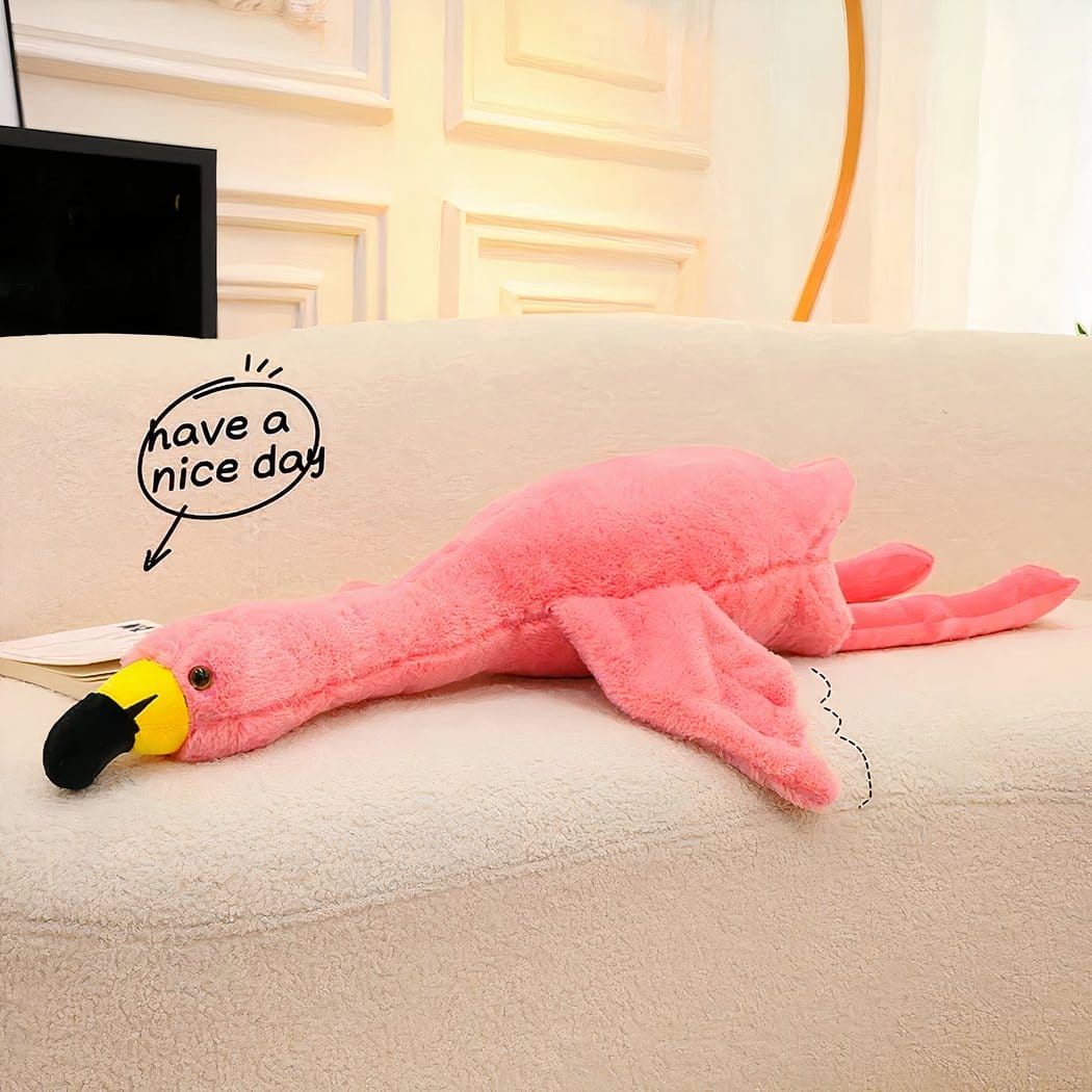 Reuzenknuffel Flamingo Roze of Wit 130 cm De Knuffel 130cm / roze