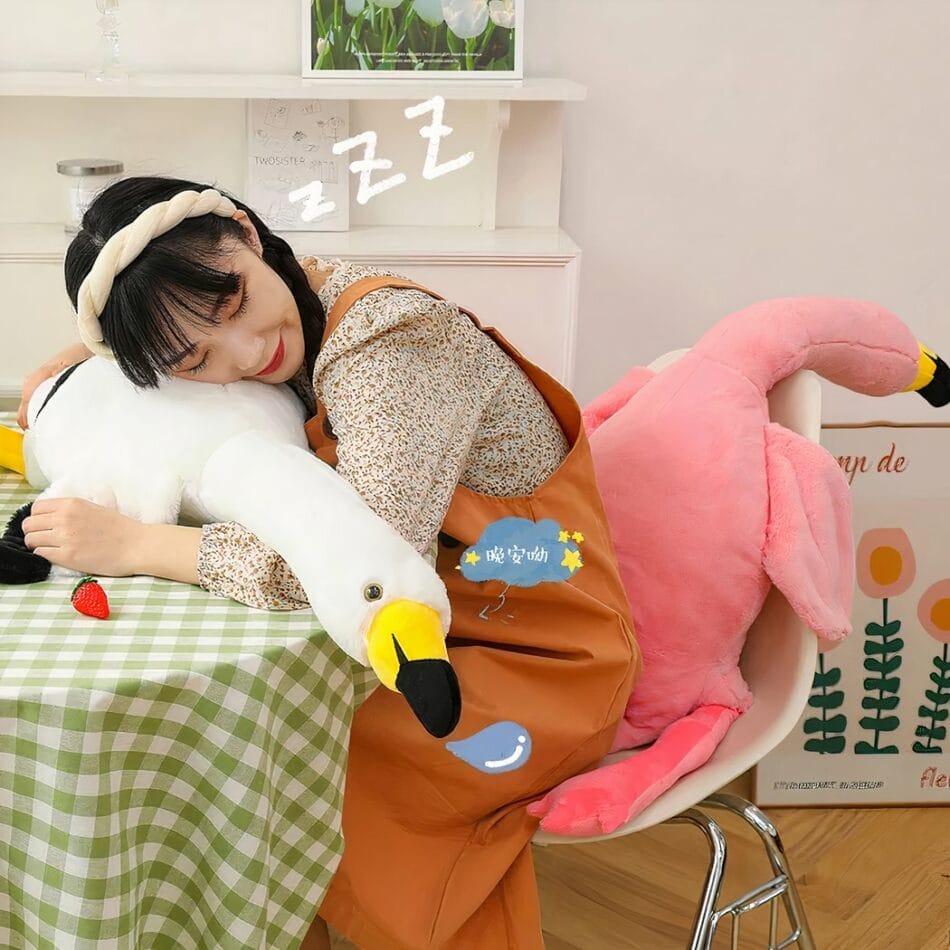Reuzenknuffel Flamingo Roze of Wit 130 cm De Knuffel