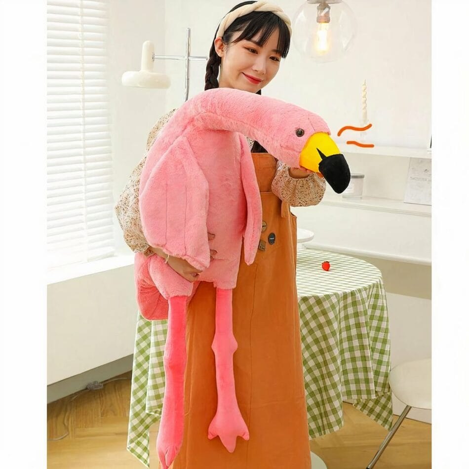 Reuzenknuffel Flamingo Roze of Wit 130 cm De Knuffel