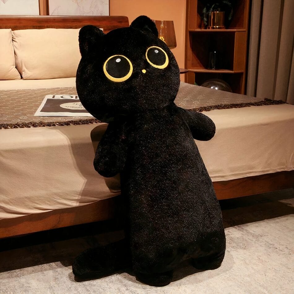 Reuzenknuffel Kat met Mohairachtige Vacht in Verschillende Kleuren XXL De Knuffel