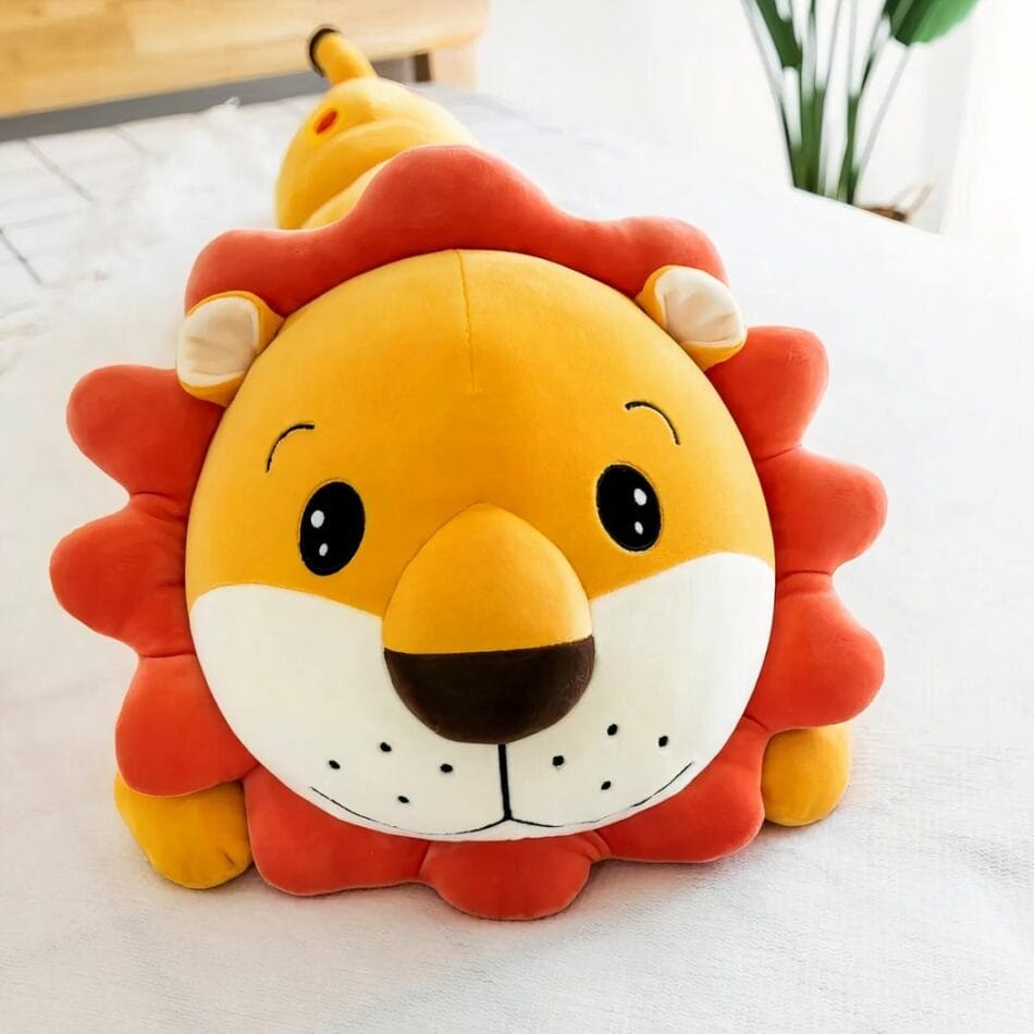 Reuzenknuffel Leeuw Met Majestueuze Manen En Zachte Vacht De Knuffel