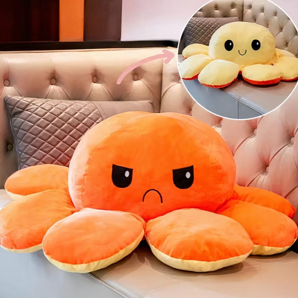 Reuzenknuffel Octopus Omkeerbaar 130 cm Zijdezachte Knuffel Poef De Knuffel