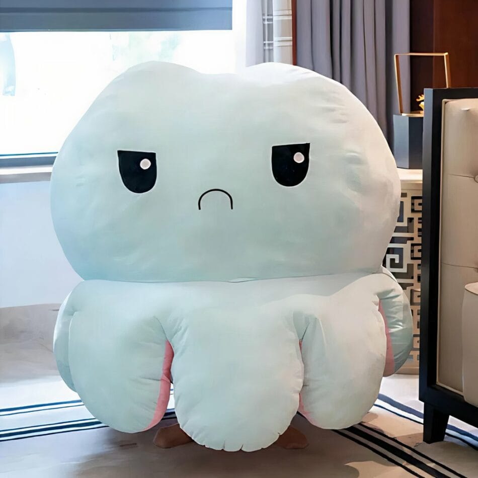 Reuzenknuffel Octopus Omkeerbaar 130 cm Zijdezachte Knuffel Poef De Knuffel