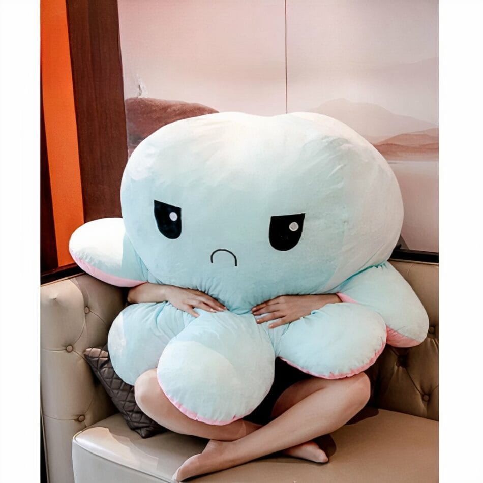 Reuzenknuffel Octopus Omkeerbaar 130 cm Zijdezachte Knuffel Poef De Knuffel