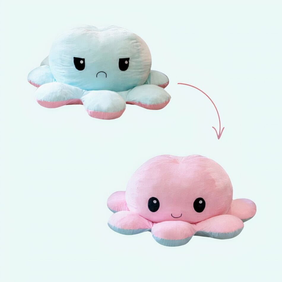 Reuzenknuffel Octopus Omkeerbaar 130 cm Zijdezachte Knuffel Poef De Knuffel