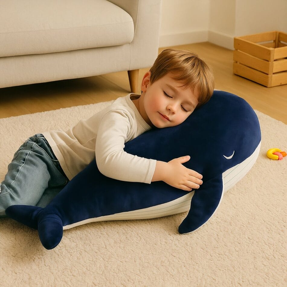 Reuzenknuffel Walvis Marineblauw Superzachte Knuffel Voor Slapen De Knuffel