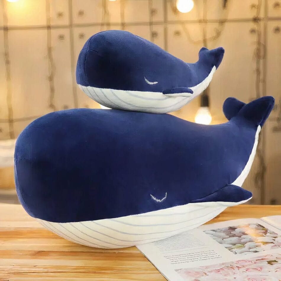 Reuzenknuffel Walvis Marineblauw Superzachte Knuffel Voor Slapen De Knuffel