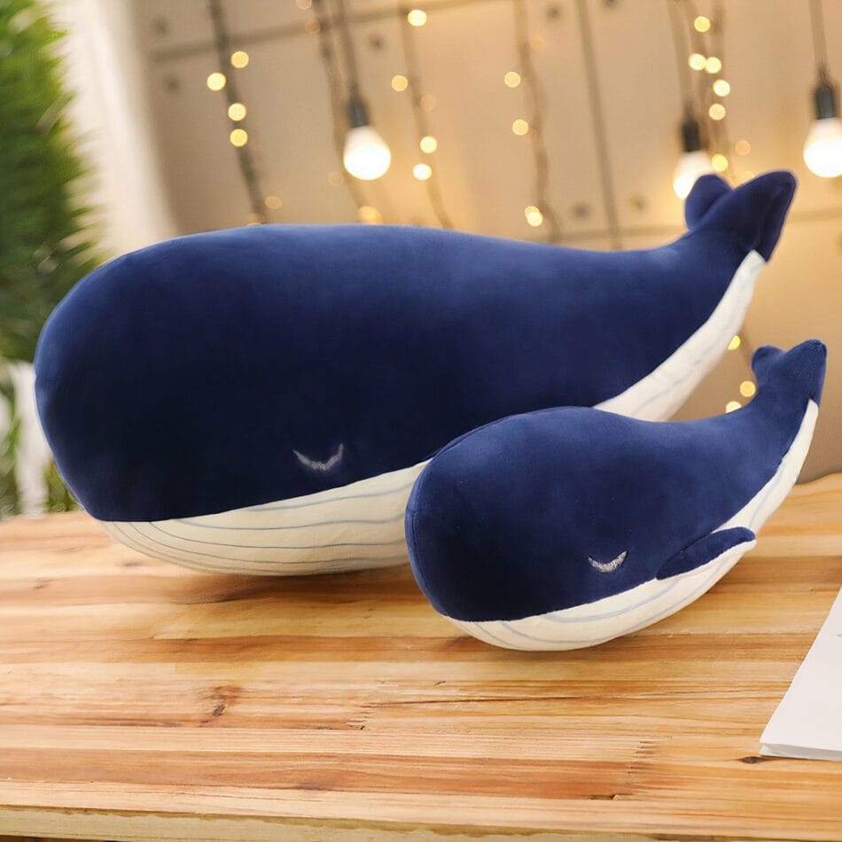 Reuzenknuffel Walvis Marineblauw Superzachte Knuffel Voor Slapen De Knuffel