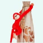 Rode Knuffel Aap Kawaii Met Lange Staart Zachte Speelknuffel De Knuffel