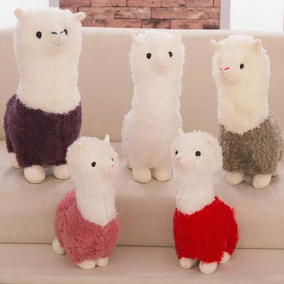 Rode Lama Alpaca Knuffel Voor Kinderen Knuffelvriend De Knuffel