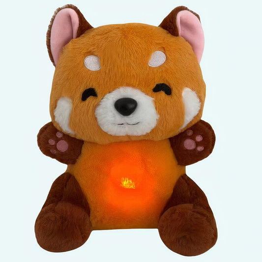 Rode Panda Knuffel Ademend Met Slaapliedje En Rustgevende Buikbeweging De Knuffel