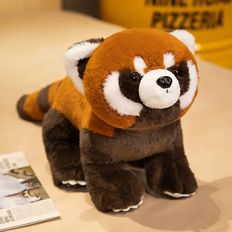 Rode Panda Knuffel | Realistische Pluche Panda De Knuffel 60 cm, staande wasbeer
