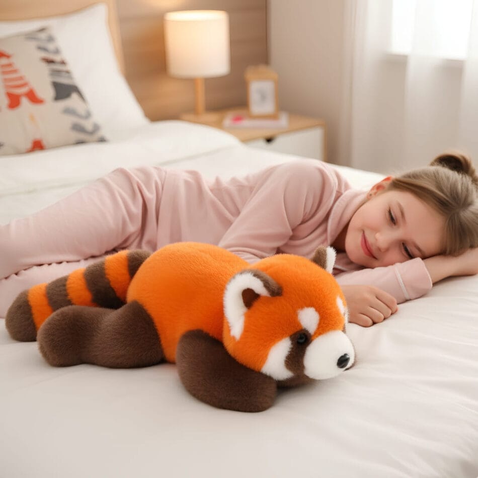 Rode Panda Knuffel Ultra Zacht Pluche Knuffelbaar Reisvriendelijk De Knuffel