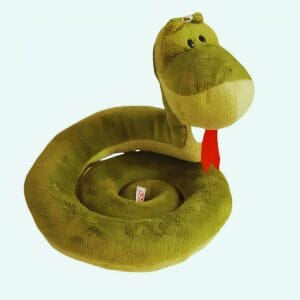 Rode Slangknuffel met Bel en Verhaaltjes De Knuffel
