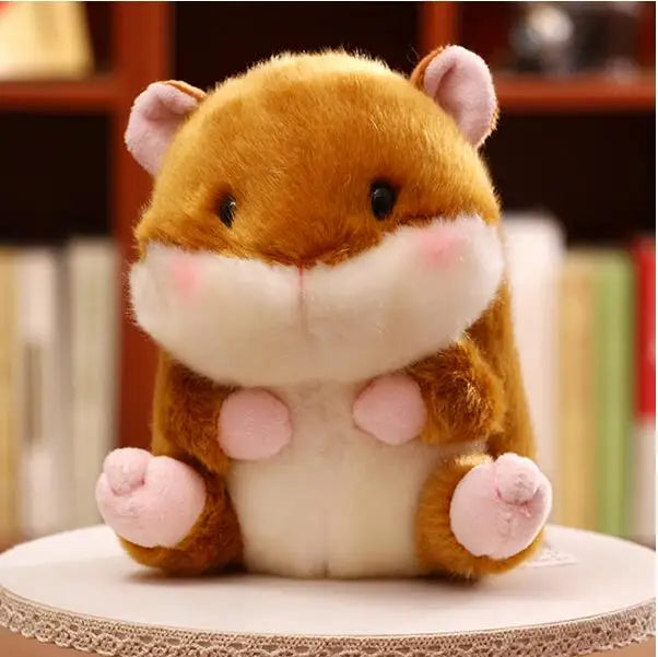 Rond Diertje Knuffel 18 of 24 cm | Hamster, Panda, Pinguin en Meer De Knuffel Bruine hamster / 18 cm