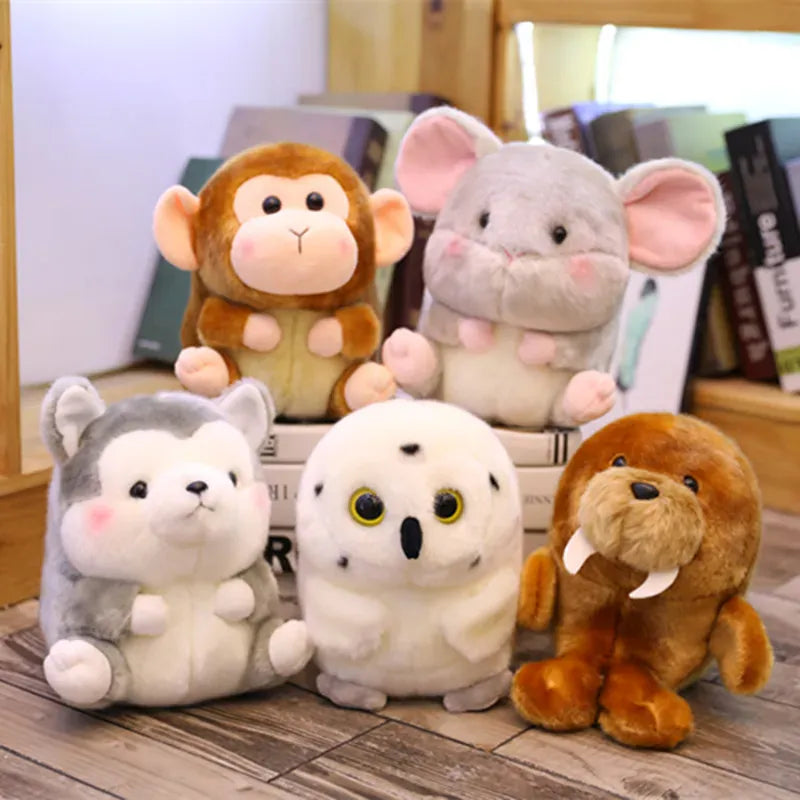 Rond Diertje Knuffel 18 of 24 cm | Hamster, Panda, Pinguin en Meer De Knuffel