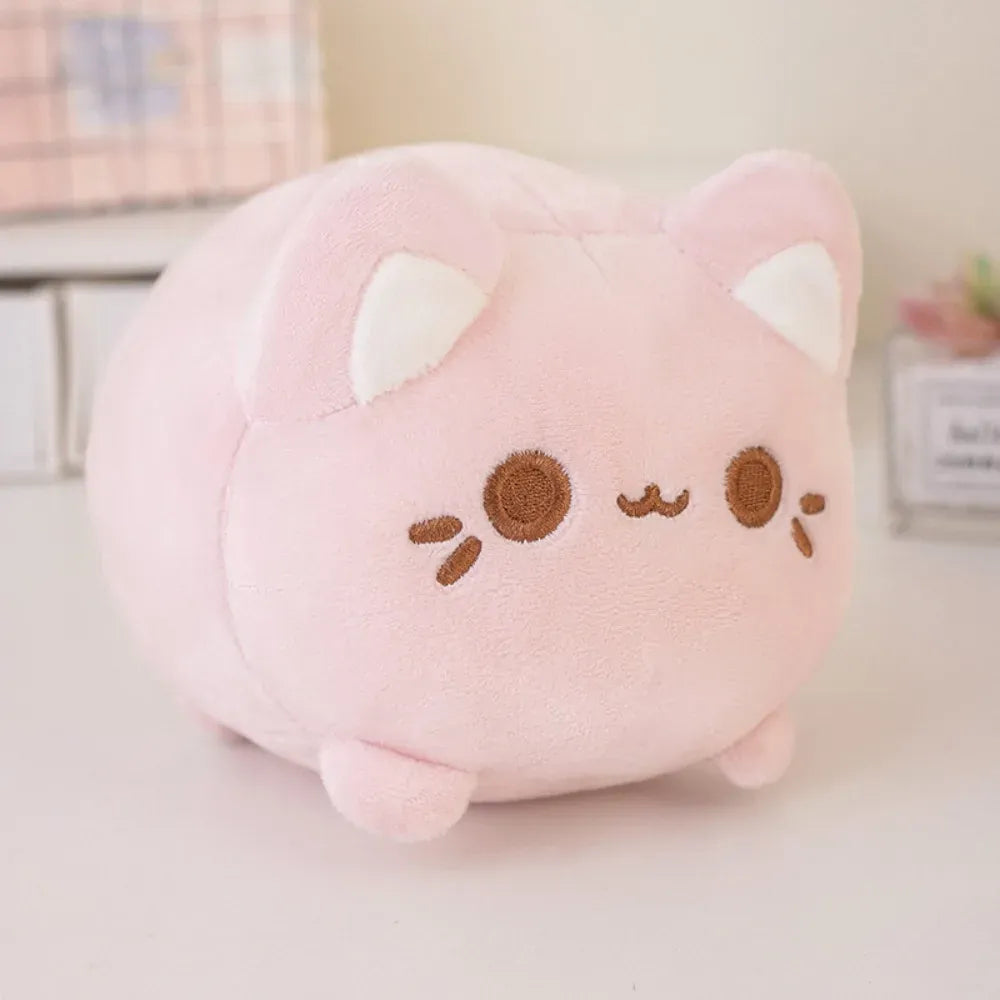 Ronde Kat Knuffel | Kawaii Poesje in 4 Kleuren De Knuffel Roze