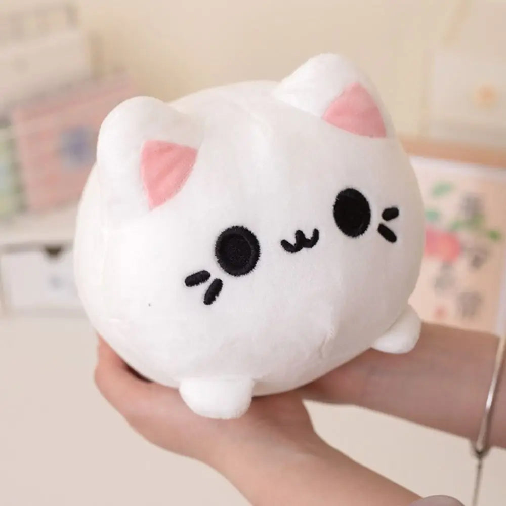 Ronde Kat Knuffel | Kawaii Poesje in 4 Kleuren De Knuffel