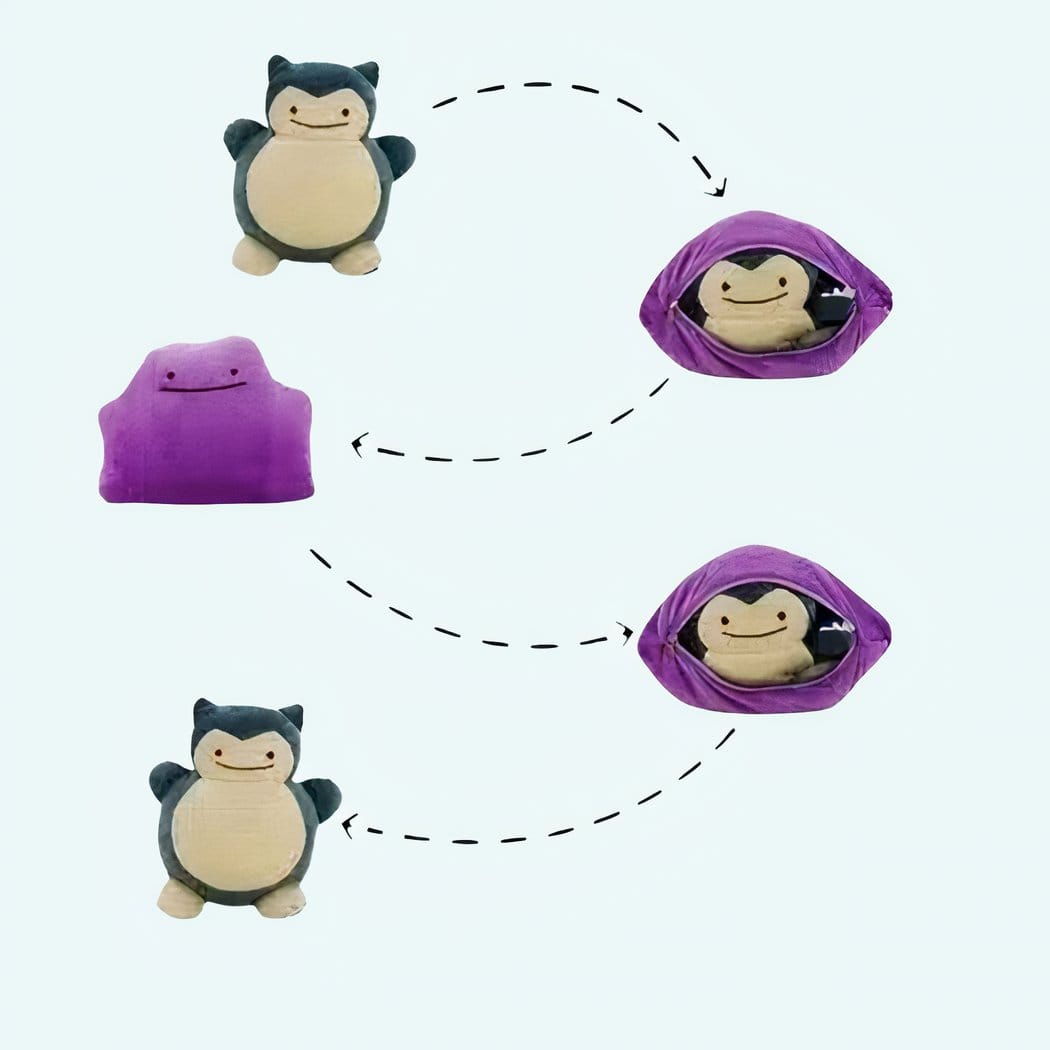 Ronflex Omkeerbaar Knuffel Kussen Zachte Pokémon Slaapknuffel De Knuffel