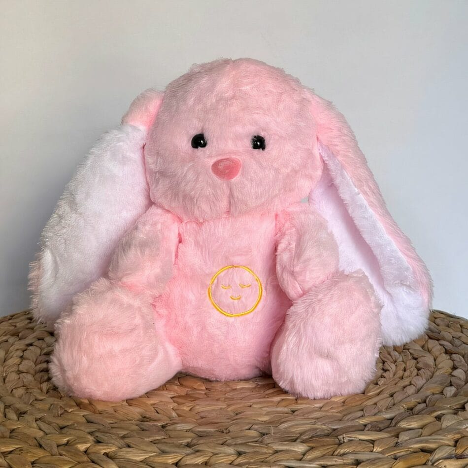 Roze Ademende Knuffel Nachtlampje Konijntje De Knuffel