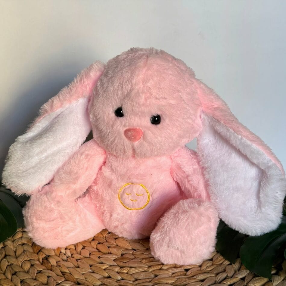 Roze Ademende Knuffel Nachtlampje Konijntje De Knuffel