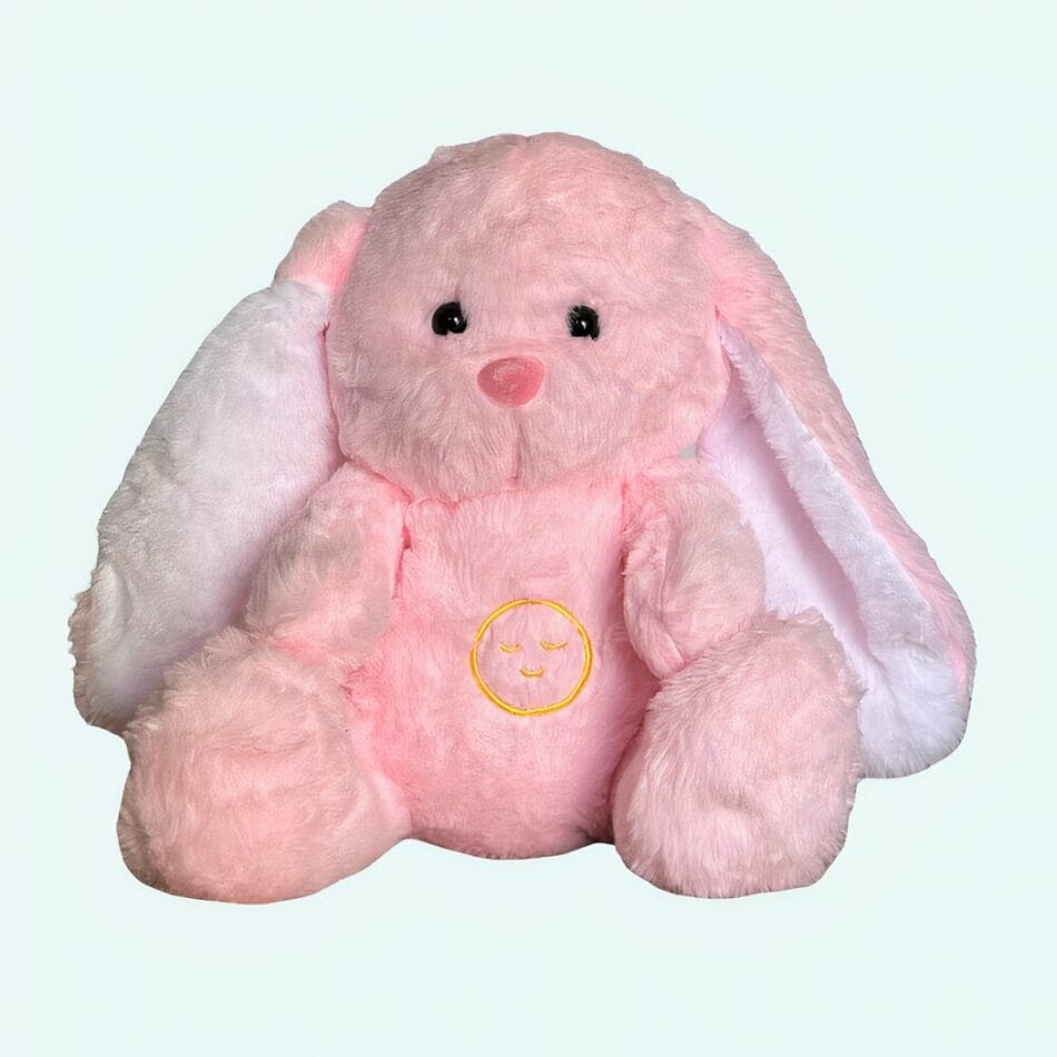 Roze Ademende Knuffel Nachtlampje Konijntje De Knuffel