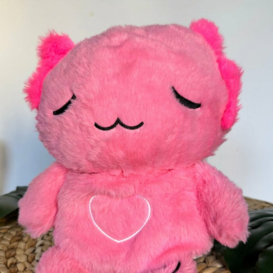 Roze Axolotl Knuffel Nachtlampje Met Ademend Ritme En Slaapliedjes De Knuffel