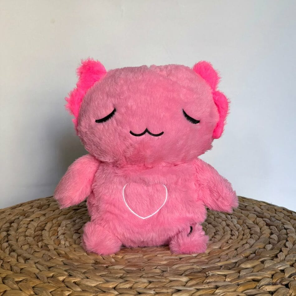 Roze Axolotl Knuffel Nachtlampje Met Ademend Ritme En Slaapliedjes De Knuffel