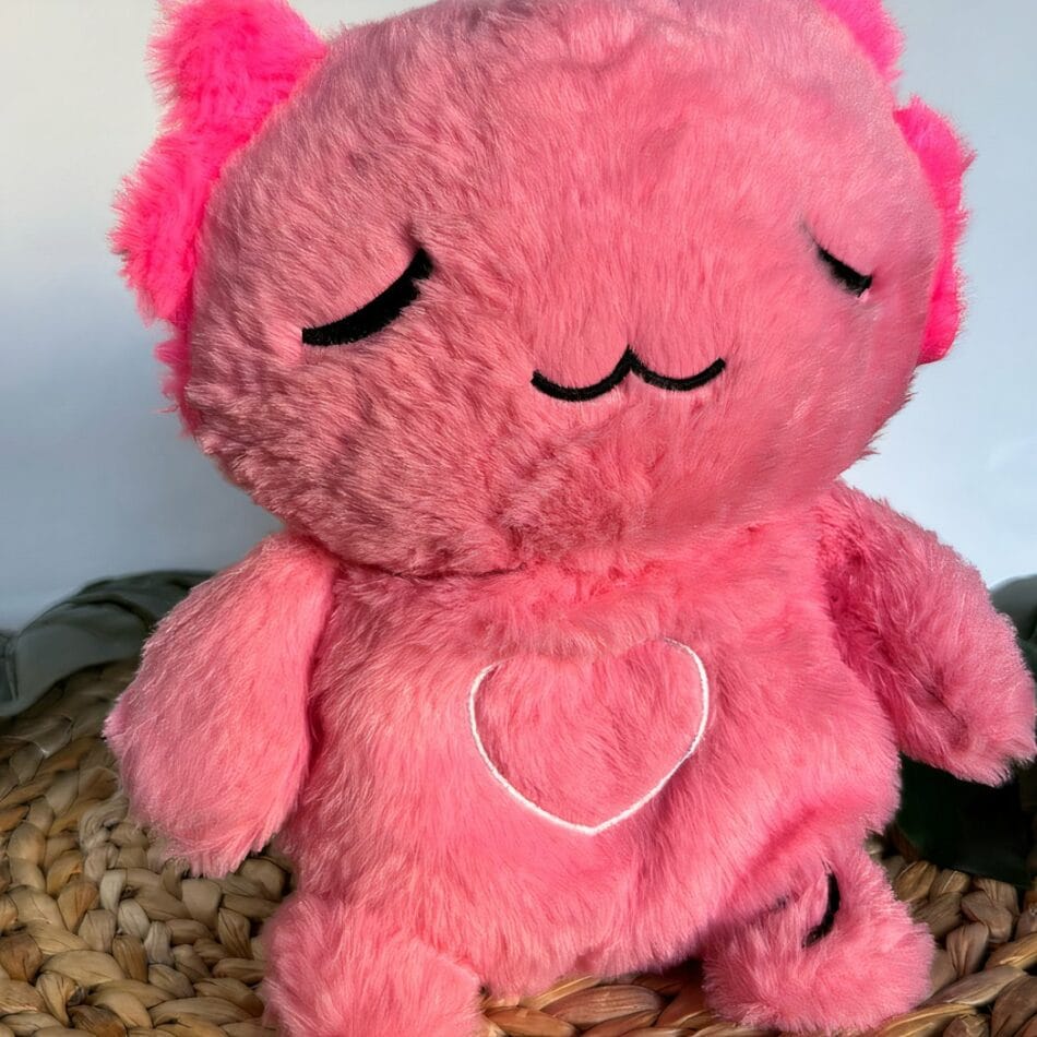 Roze Axolotl Knuffel Nachtlampje Met Ademend Ritme En Slaapliedjes De Knuffel